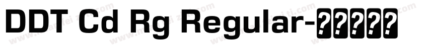 DDT Cd Rg Regular字体转换